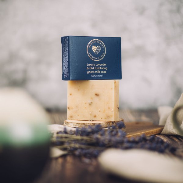 Luxury Lavender and Oat exfoliating goat’s milk soap - Image 2