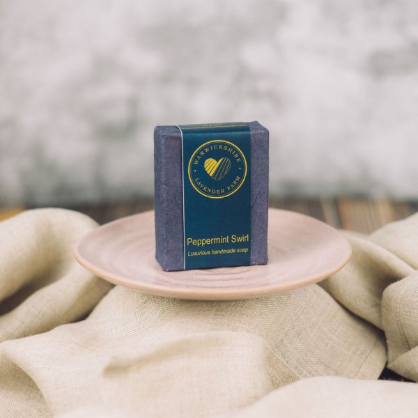 Luxurious handmade natural Peppermint Swirl Soap - Image 2
